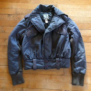 Brown Gray Y2K Diesel Puffer Jacket Medium